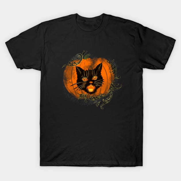 Pumpkin Cat T-Shirt by natearts